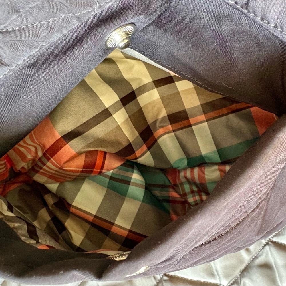 Lands’ End Navy / Plaid Quilted Jacket Medium - Picture 6 of 6